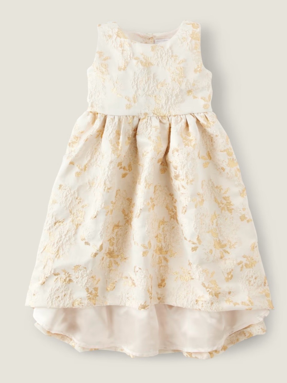 Gymboree Cream and Gold Floral Jacquard Party Dress - Formal - Size 10